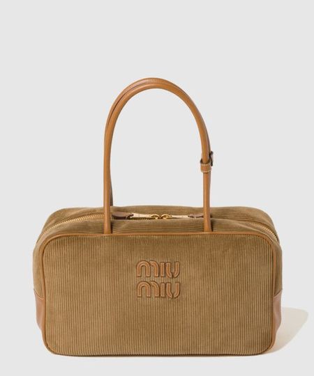 Corduroy Top Handle Bow Bag 5BB163